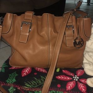 Michael Kors Leather Buckle Satchel